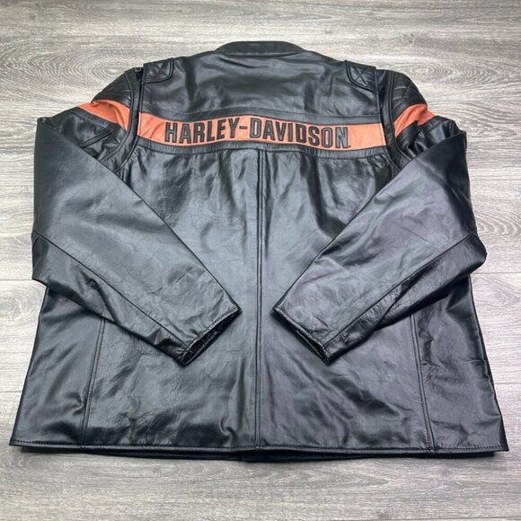Harley Davidson Motorcycle Riding Jacket Leather Victory Lap Men's 3XL $500 New - Picture 14 of 16